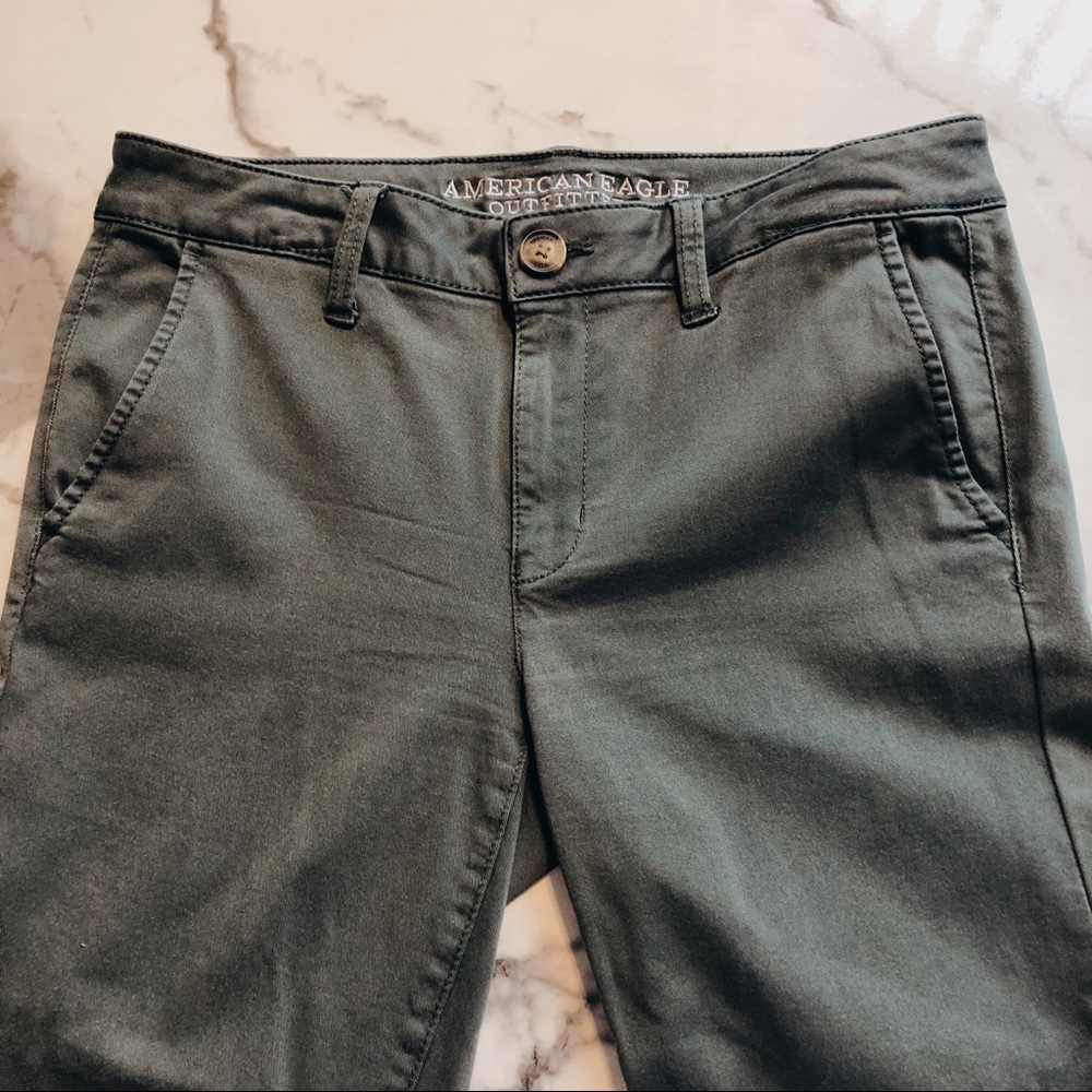 american eagle outfitters green skinny jeans